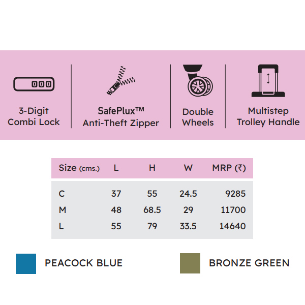 Kamiliant Falcon Edge Luggage (Bronze Green)-1