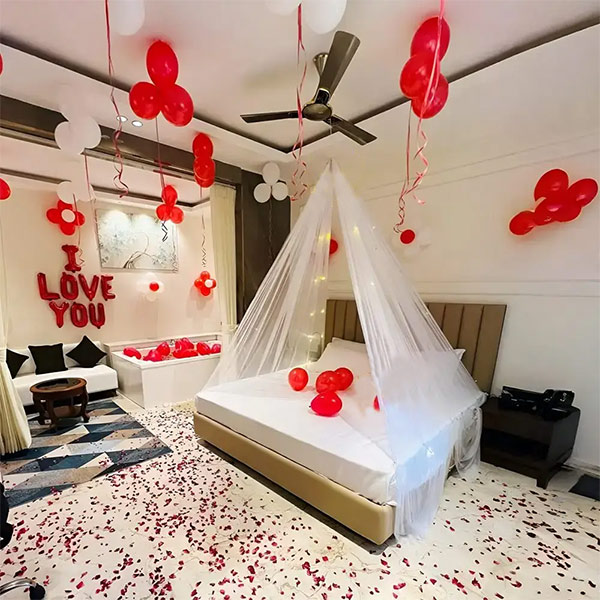 Romantic Canopy & Balloon Room Décor-0