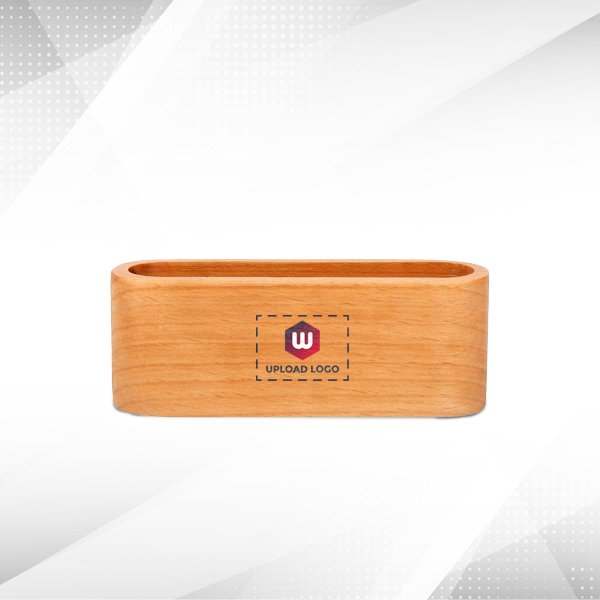 Wooden Business Card Holder & Pen Stand-0