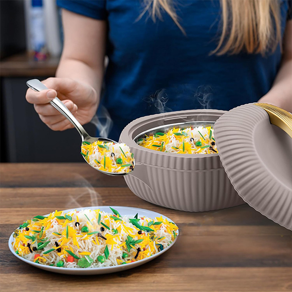 MILTON Oyster Jr. Gift Set PU Insulated Casserole - Set of 3 (500 ml, 1000 ml, 1500 ml) - Taupe-1