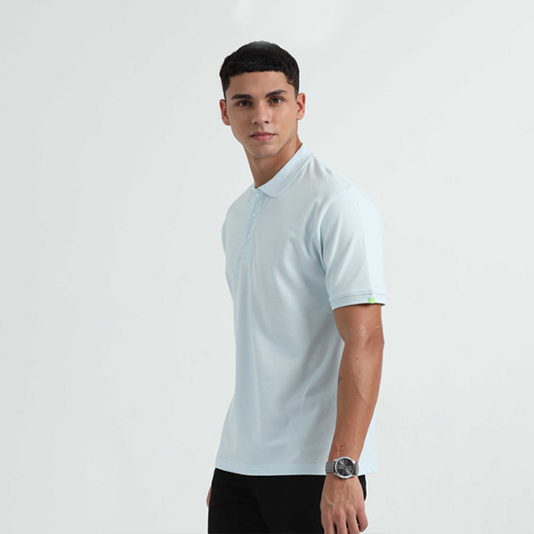 Caslay Organic Polo T-Shirt (Ice Water)-4