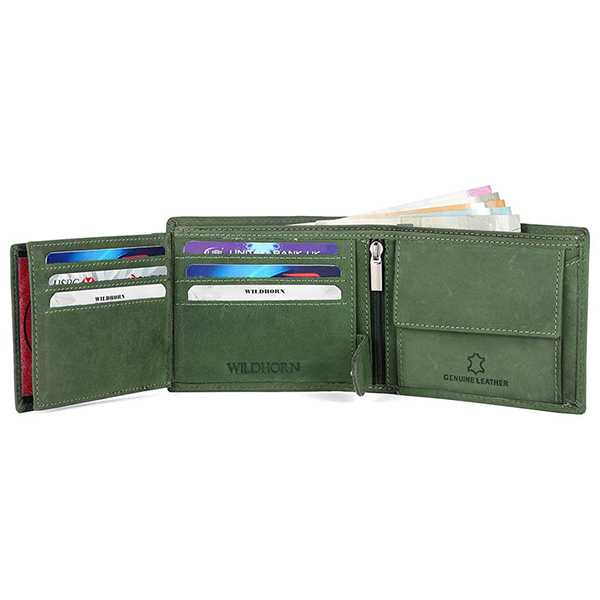 WILDHORN MACON Leather Wallet & Pen Gift Set (Green Hunter)-3