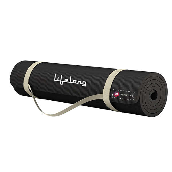 Lifelong LLYM101 10mm Anti-Slip EVA Yoga Mat for Gym Workout 10mm Black-0