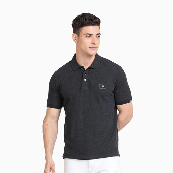 Caslay Polo T-Shirt (Charcoal Melange)-0