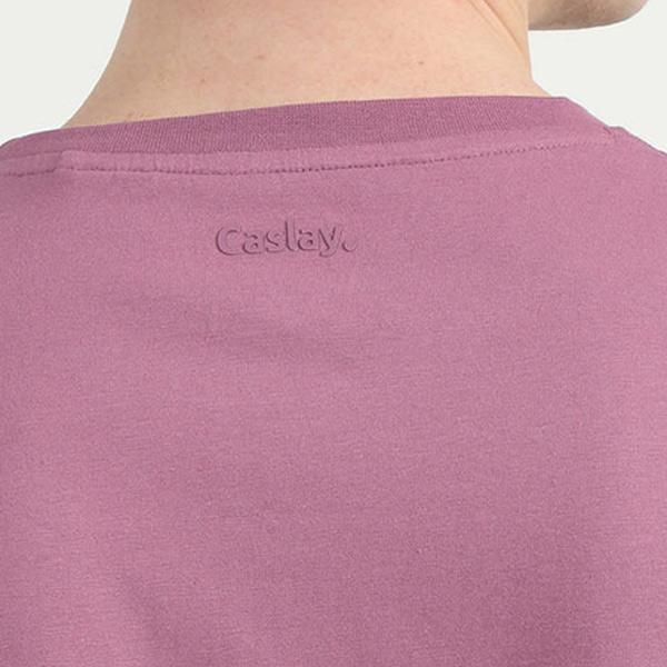 Caslay Organic Crew Neck T-Shirt (Purple)-3