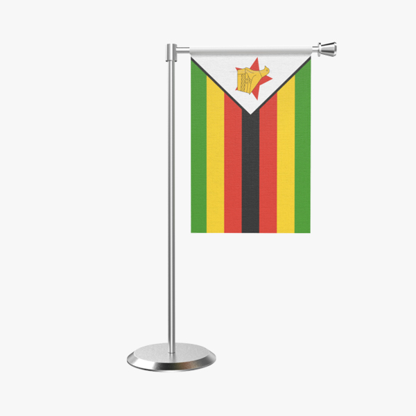 Custom L-Shape Table Flag with Stand-1