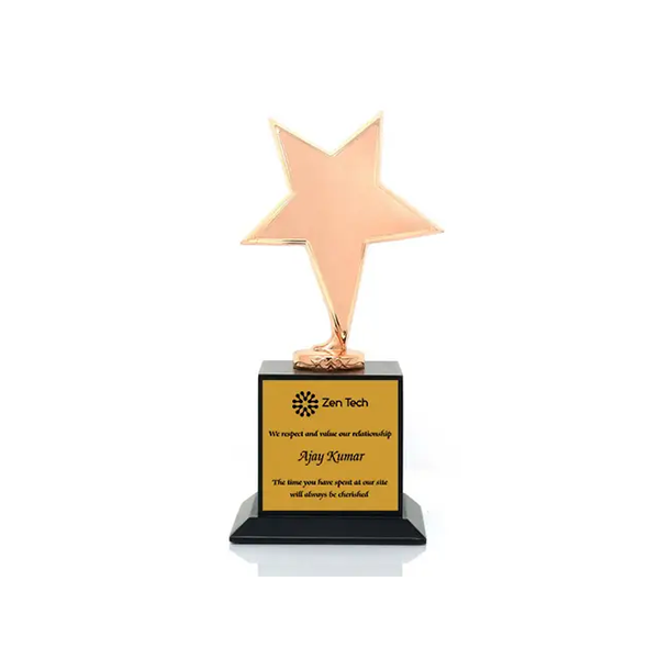 Rossette Broad Bronze Trophy - Star-Shaped Vintage Keepsake-0