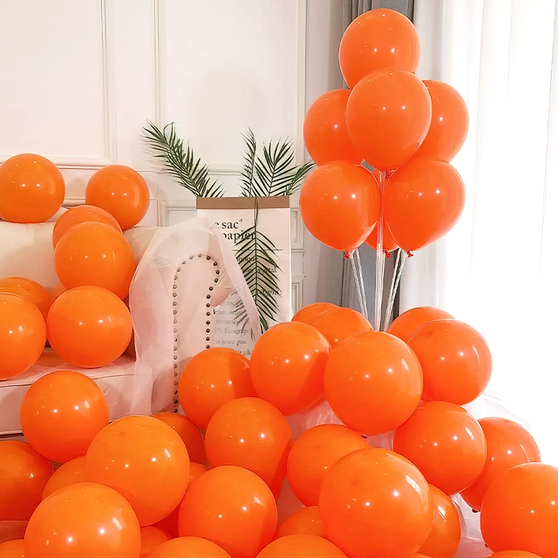 Orange Metallic Balloons for Party Decoration-( Pack of 100 pc)
