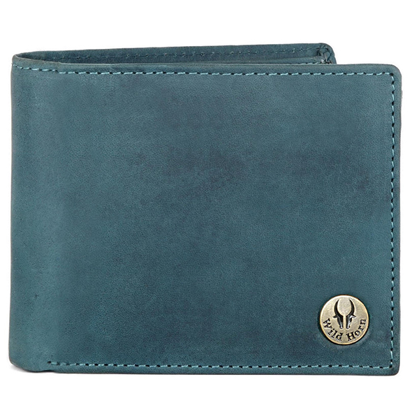 WILDHORN SCOTTSDALE Leather Wallet, Keychain & Pen – Premium Gift for Men (Blue Hunter)-1