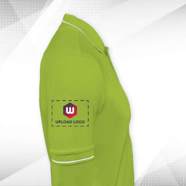 Highline Polo T-shirt for Men Apple Green – Custom Logo Left Chest & Right Arm-1