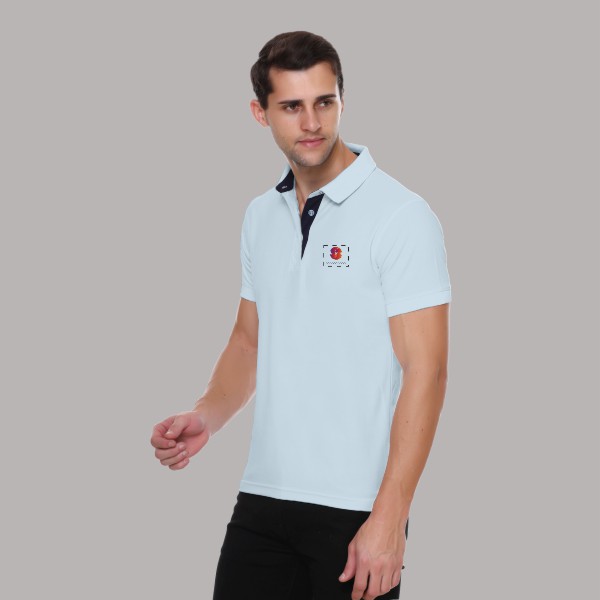 Winbarg Polo T-shirt for Men (Ice Blue)-3