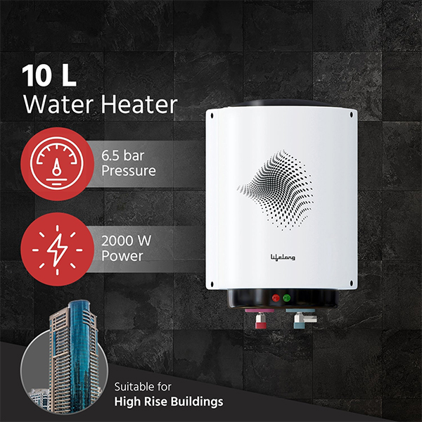 Lifelong LLSWH10 Water Heater for Home - Water Geyser 10 Ltr-1