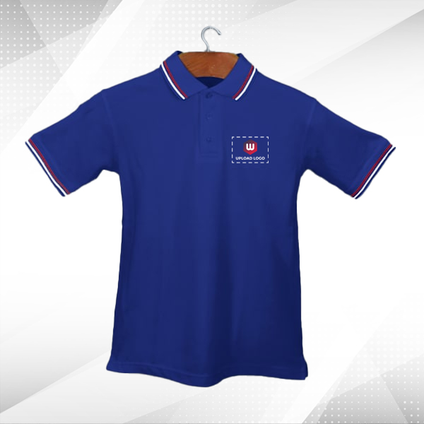 AWG Sport Giza Polo T-shirt for Men Royal Blue – Custom Logo Left Chest & Right Arm-3