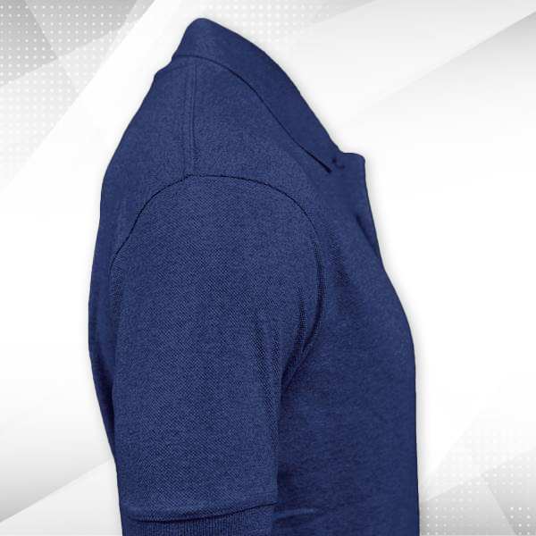 AWG Solid Polo T-shirt for Men Navy Blue Melange – Custom Logo-2