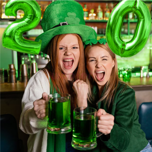 Green Foil Number Balloons 0 to 9 Balloons Set-1