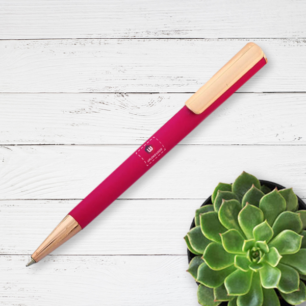 Elegant Pink & Gold Customized Pen-0