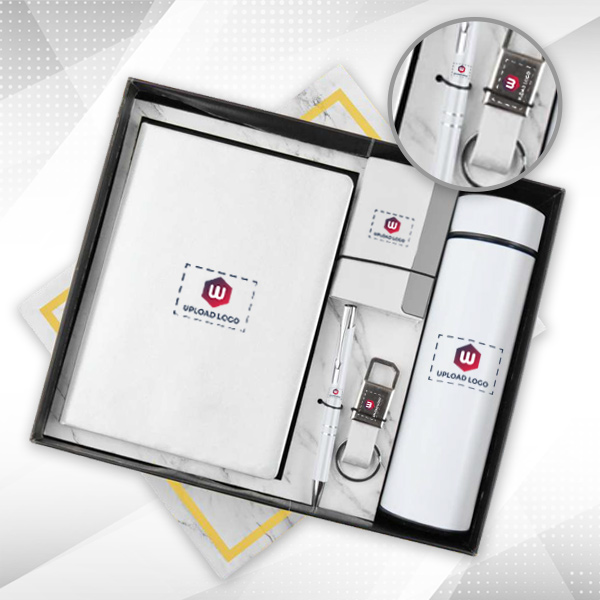 Elegant 5-in-1 Employee Appreciation Kit (White)