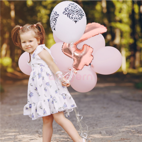 Rose Gold Foil Balloon  Number 4 -16 inch-1