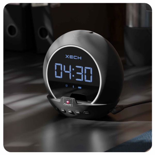 XECH  Ellipse - Digital Clock with Speaker & Phone Stand-3
