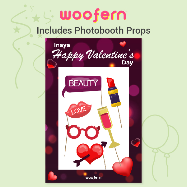 Romantic Valentine’s Photo Booth Frame – Customizable-3