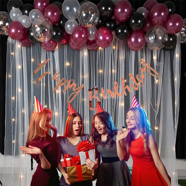 Stunning Maroon DIY Birthday Celebration Kit