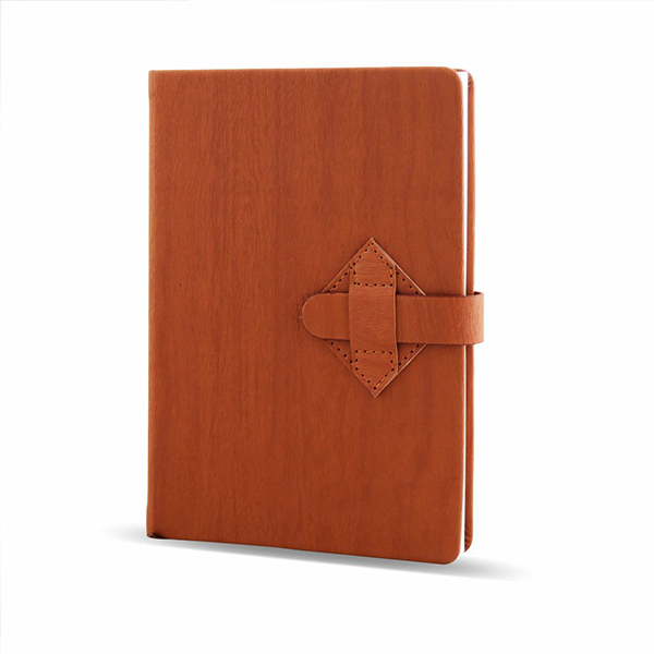 Customized 3-in-1 Combo Diary, Pen & Keychain Gift Set for Employees (Wooden Brown)-1
