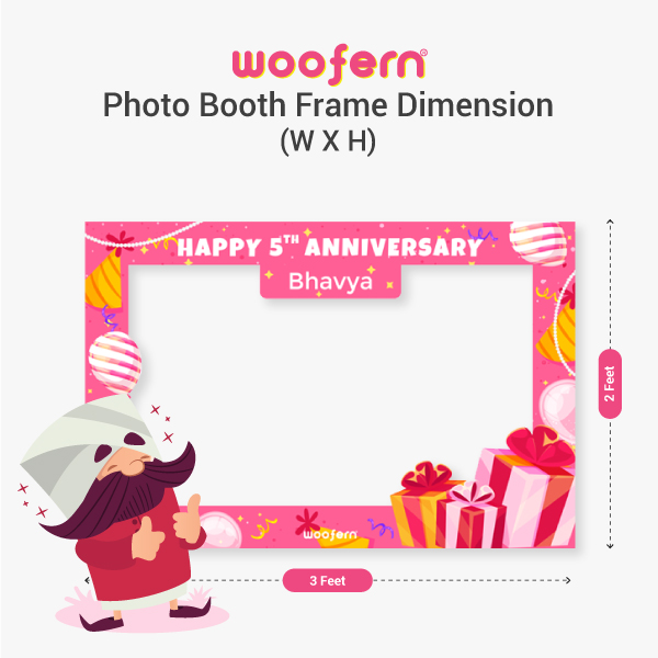 Selfie Booth Frame for Anniversary with Custom Name & year-4