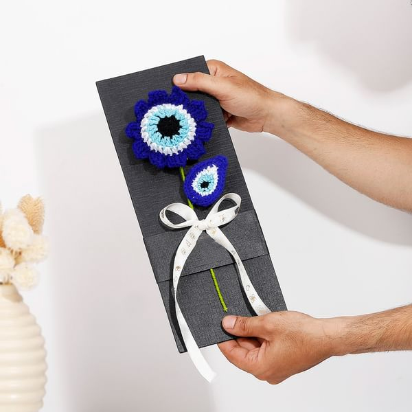 Handmade Crochet Evil Eye Flower-0