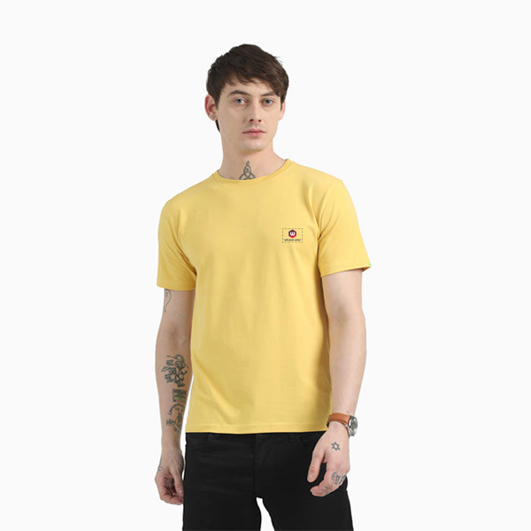 Caslay Organic Crew Neck T-Shirt (Mustard)