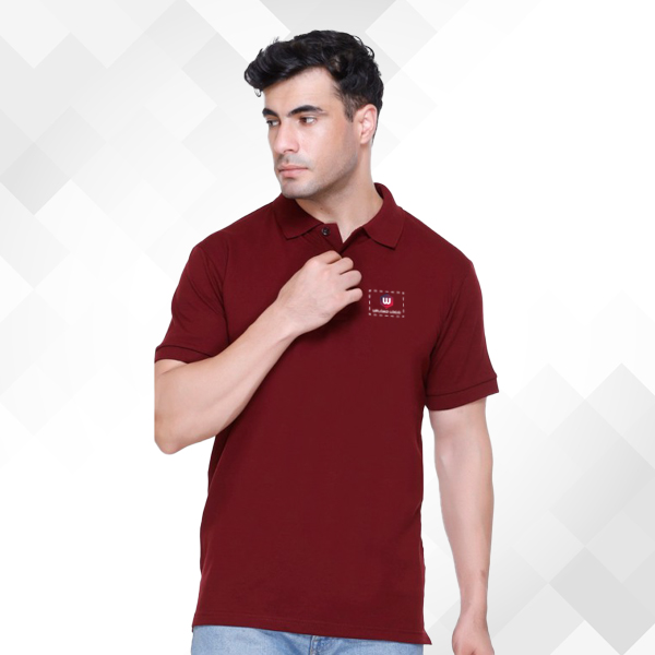 Winbarg Cotton Poly Stretch Polo - Wine T-Shirt-0