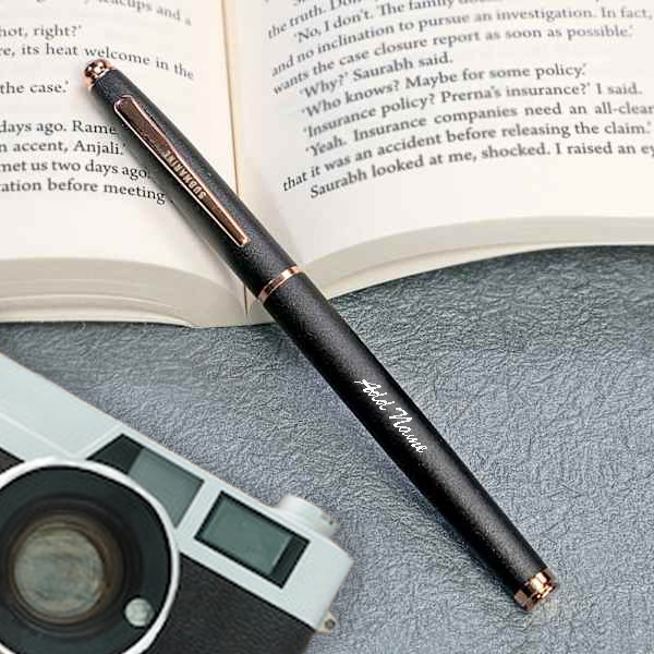 Rose Gold Roller Pen - Personalized Name