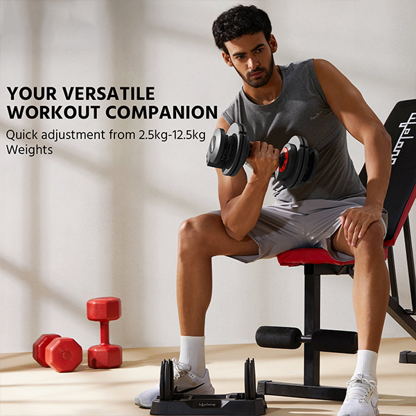 Lifelong LLAD02 Adjustable Dumbbells | 2.5kg to 12.5kg-3