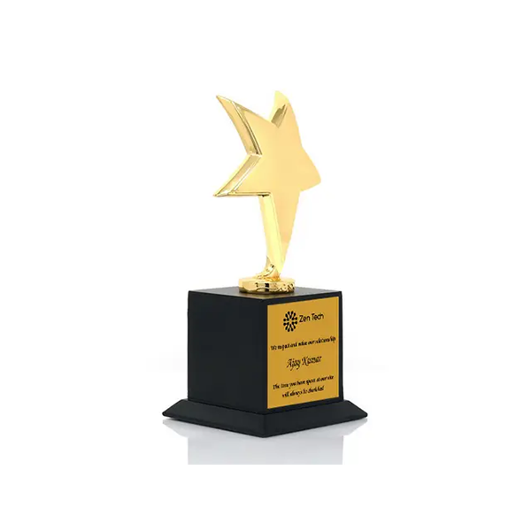 Rossette Broad Gold Trophy - Star-Shaped Vintage Keepsake-1