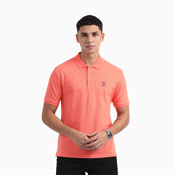Caslay Organic Polo T-Shirt (Coral)