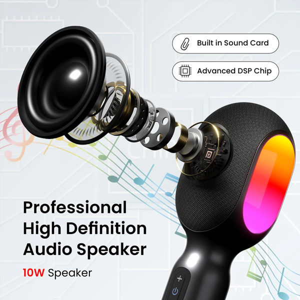 Portronics Dash 2 Karaoke Mic with 10W Speaker, Upto 10 Hour Playtime-2