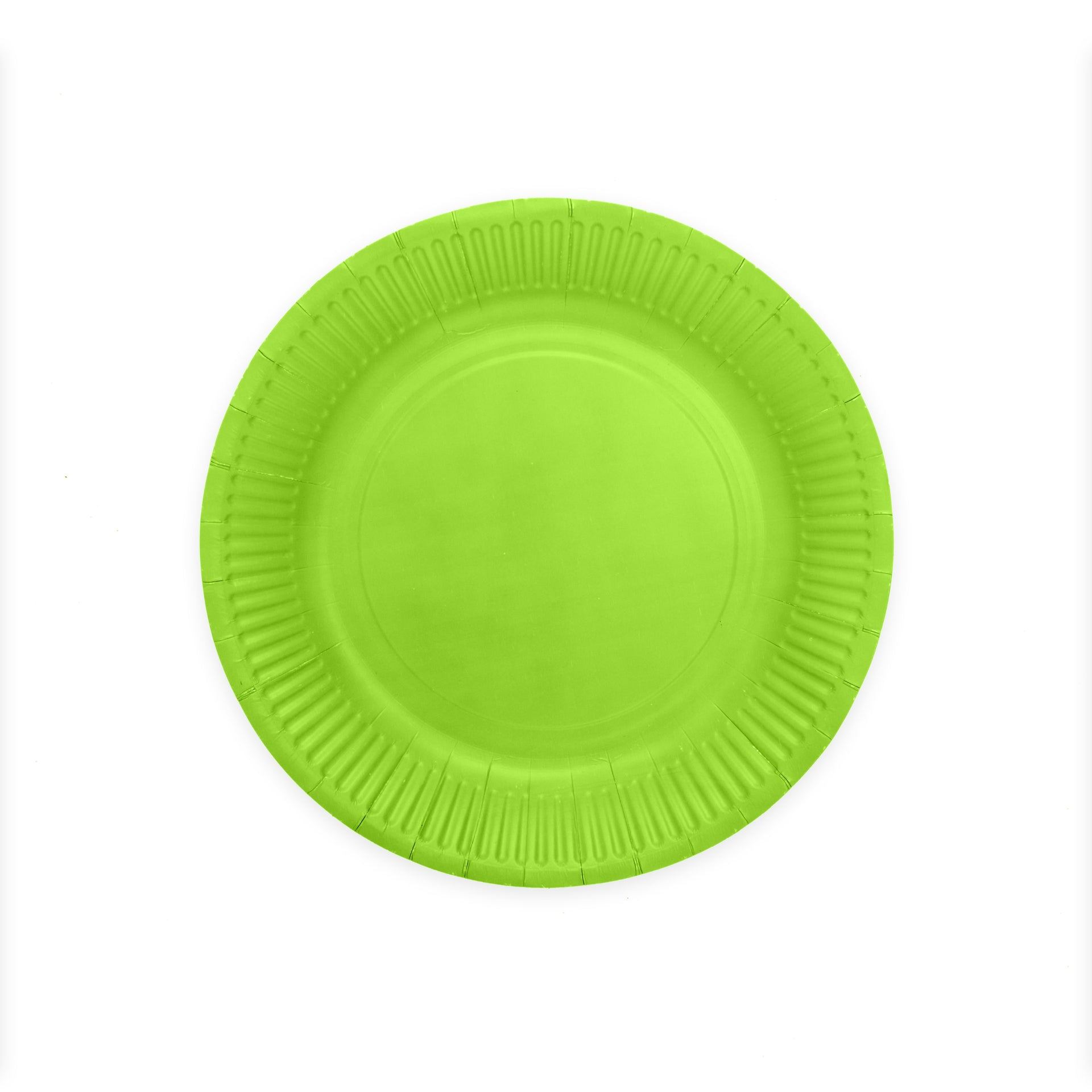 Premium Lime Green Paper Plates 9 Inches - 8 Pc