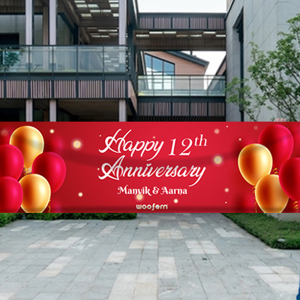 Celebrate your 12th wedding anniversary with Custom banner-1