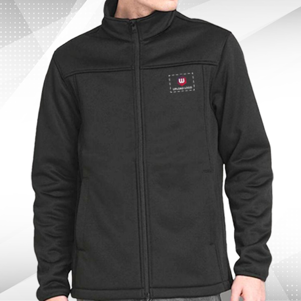 Jack & Jones Bonded Fleece Jacket with Custom logo -(Black)-1