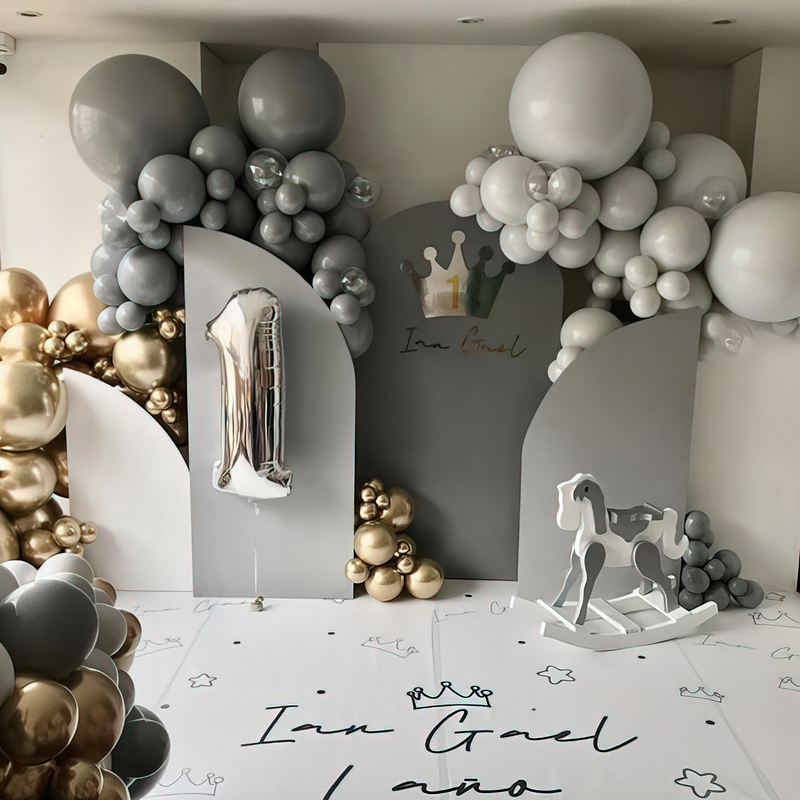 Pastel Gray balloons party decoration for boys - 50pcs