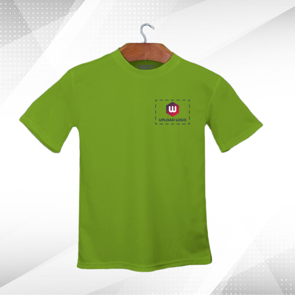 ACTI-RUNN Premium Men's Polyester T-Shirt (Flourscent Green)– Custom Logo-3