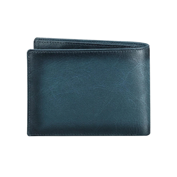 WILDHORN COSTA MESSA Leather Gift Set – Wallet, Keychain & Pen (Soft Blue)-5