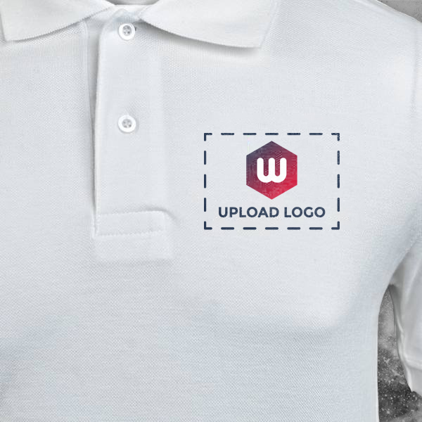 Six Degrees Cotton Polo T-shirt for Men (White) - Custom Logo Left Chest & Right Arm-2