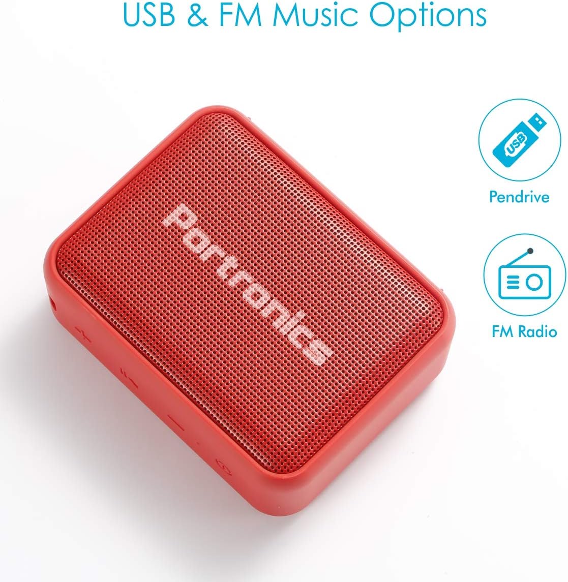 Portronics Dynamo  Portable Bluetooth Speaker (RED)-6