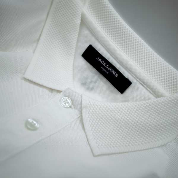 Jack & Jones Jacquard Polo T-Shirt White - Custom Logo-1