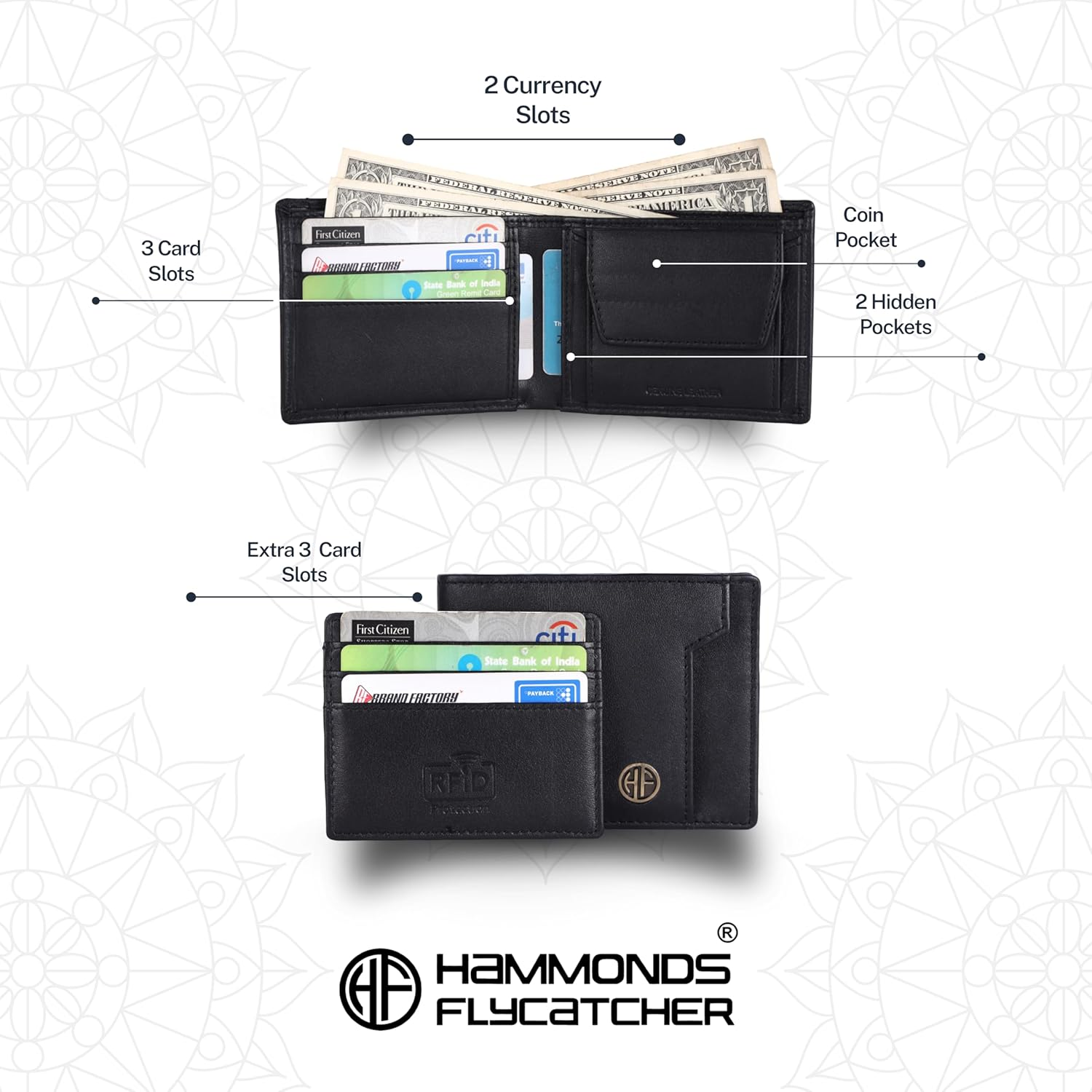 HF Premium Men's Leather Gift Set - Wallet & Belt Combo (Asphalt Black)-3