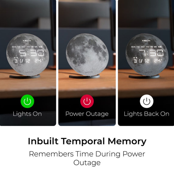 XECH Solaris X (Moon) Desktop Clock Speaker-6