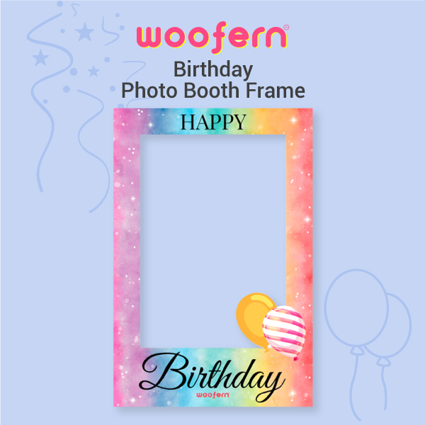 Birthday Selfie Photo Booth Frame