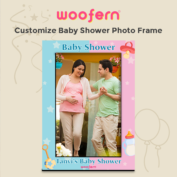 Baby Shower Photo Frame with Custom Name