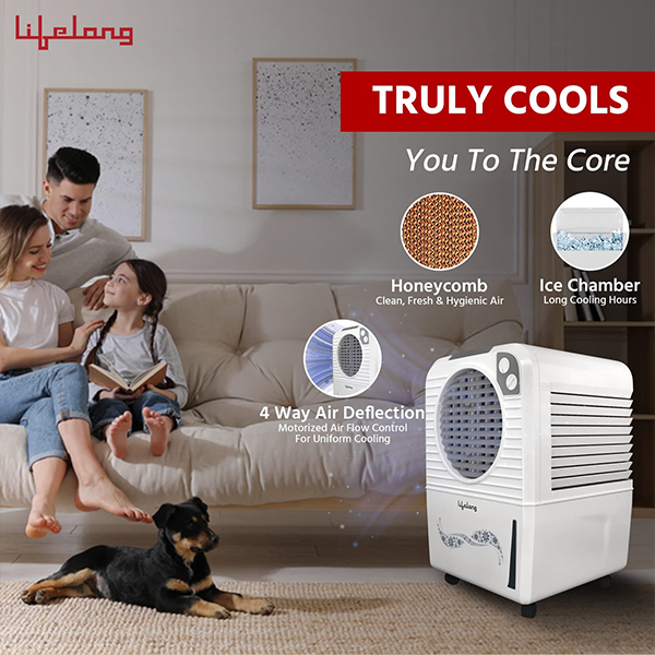Lifelong 40L Air Cooler | Ice Chamber | Powerful Air Throw-3