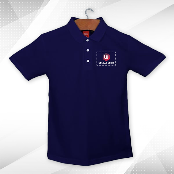 Scott Young Polo T-shirt for Men Navy Blue - Custom Logo Left Chest-3